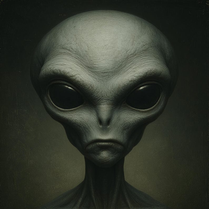 17 DIY Wall Art Alien Portraits, Sci Fi Extraterrestrial Artwork for ...