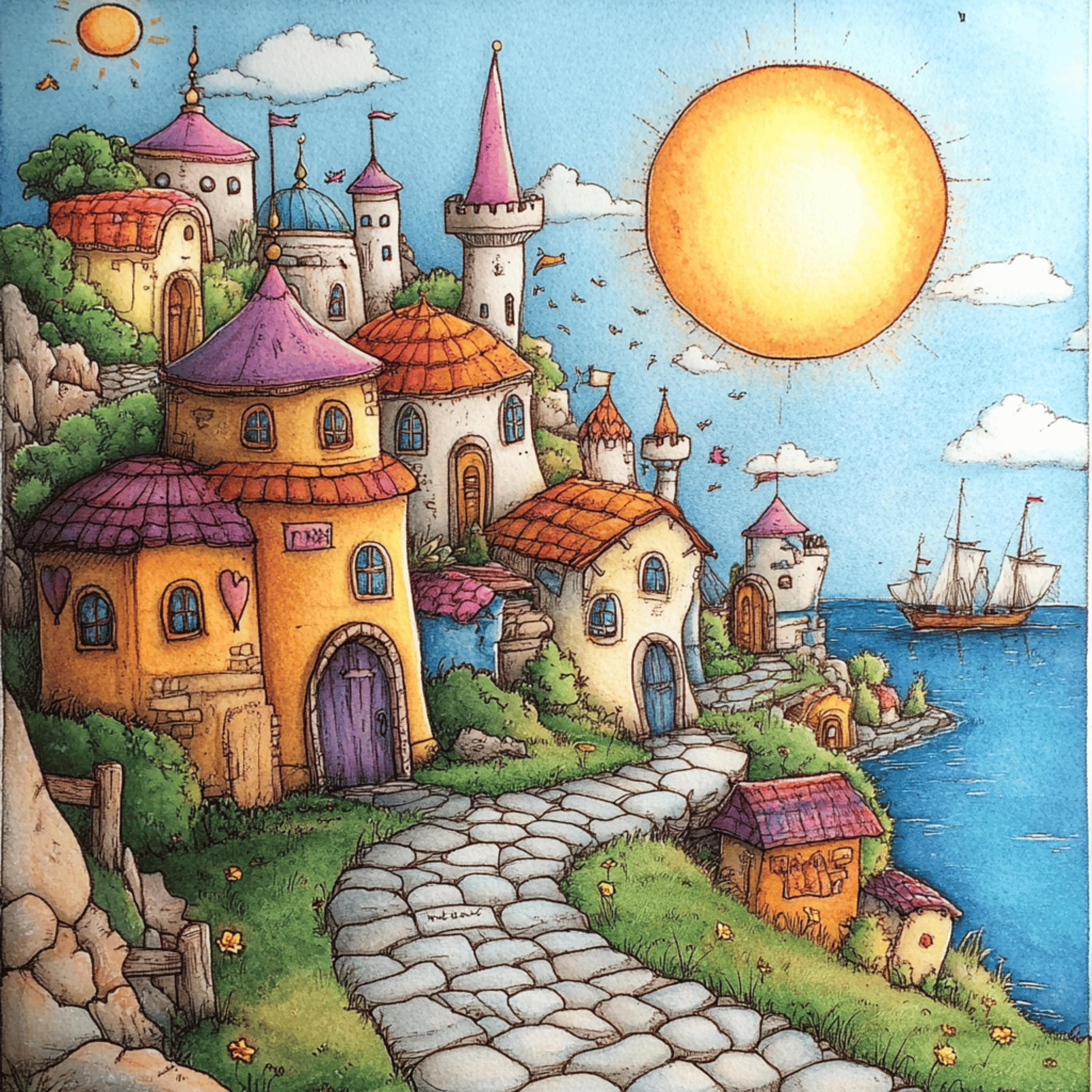 Whimsy Works Castle 20 Whimsical Houses Whimsey Castles Digital Download Large Square ...