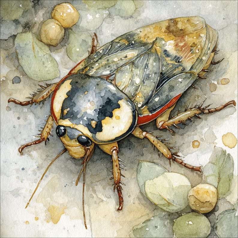 40 aquarel insecten kunstafdrukken voor doe-het-zelfmuurdecoratie ...