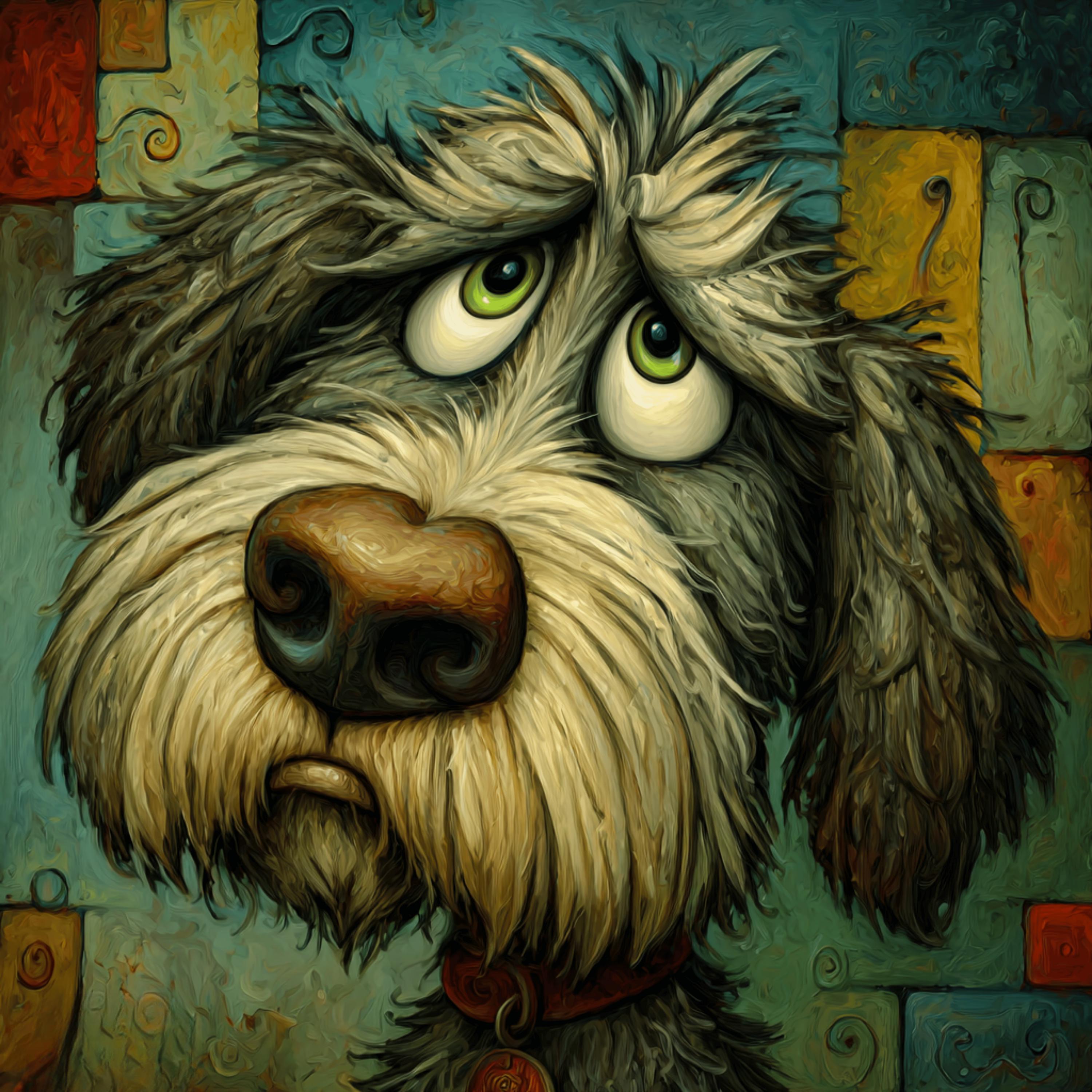 Whimsy Os 30 Whimsical Dog Character Digital Art, Colorful Cartoon Puppy ...