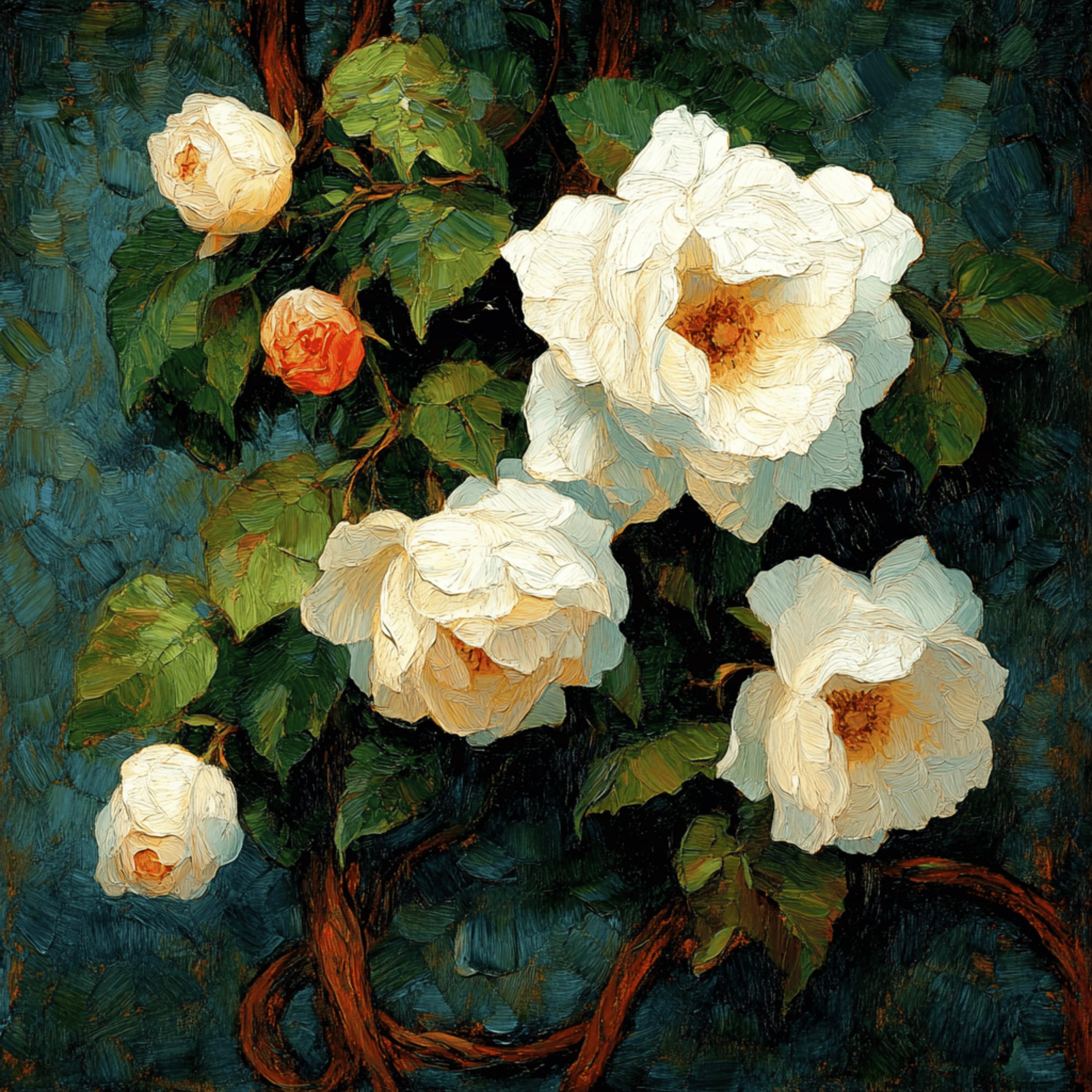 12 Vintage Roses Digital Images Art Prints - Romantic Floral Wall Art ...
