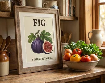 14 Vintage Botanical Fruit Vegetable Prints Kitchen Wall Art Set Farmhouse Food Posters