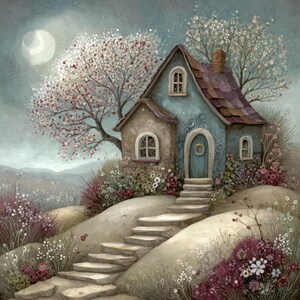 Whimsical Cottage Art Prints: Fantasy Home Decor (Digital Download, 15 Images)