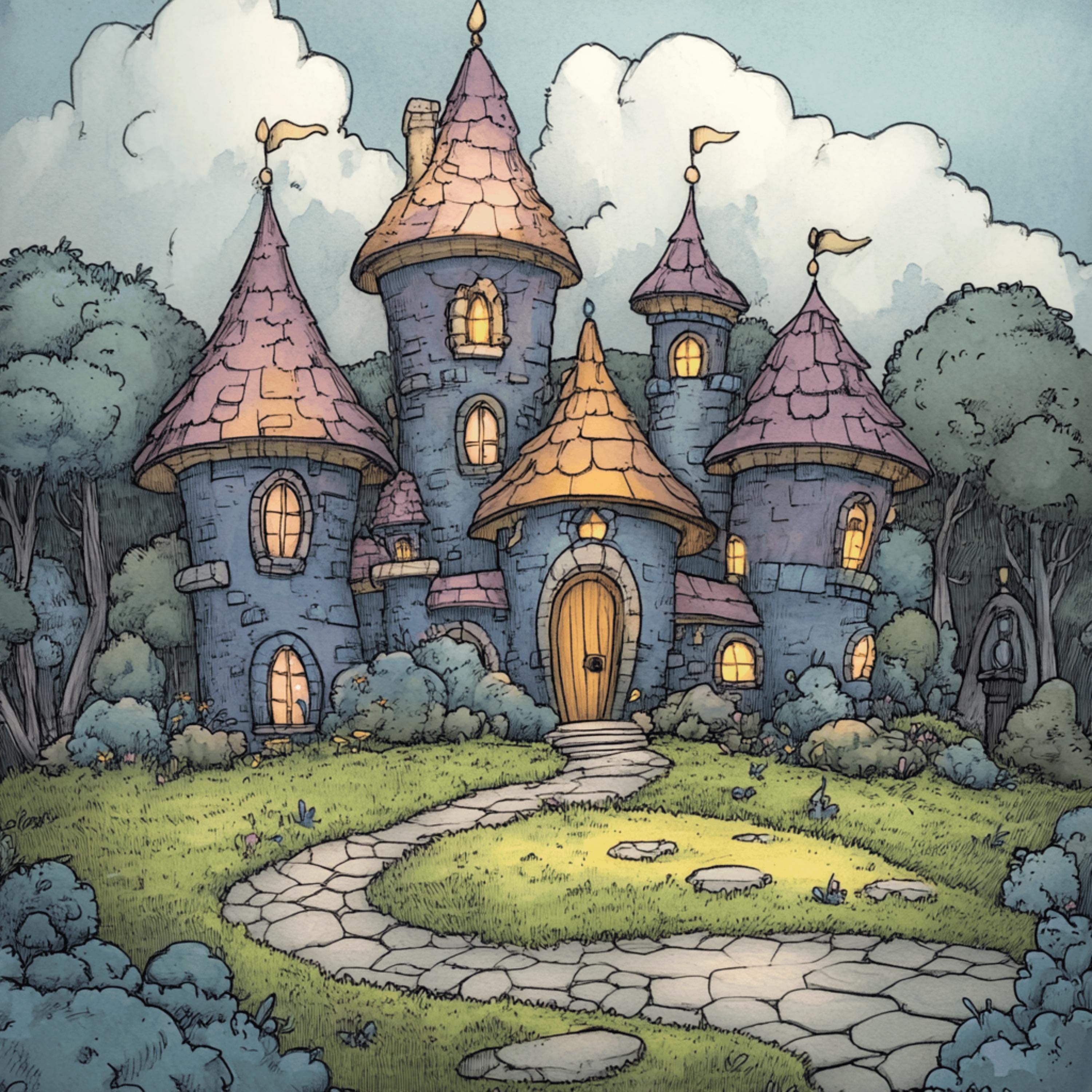 Whimsy Works Castle 20 Whimsical Houses Whimsey Castles Digital Download Large Square ...