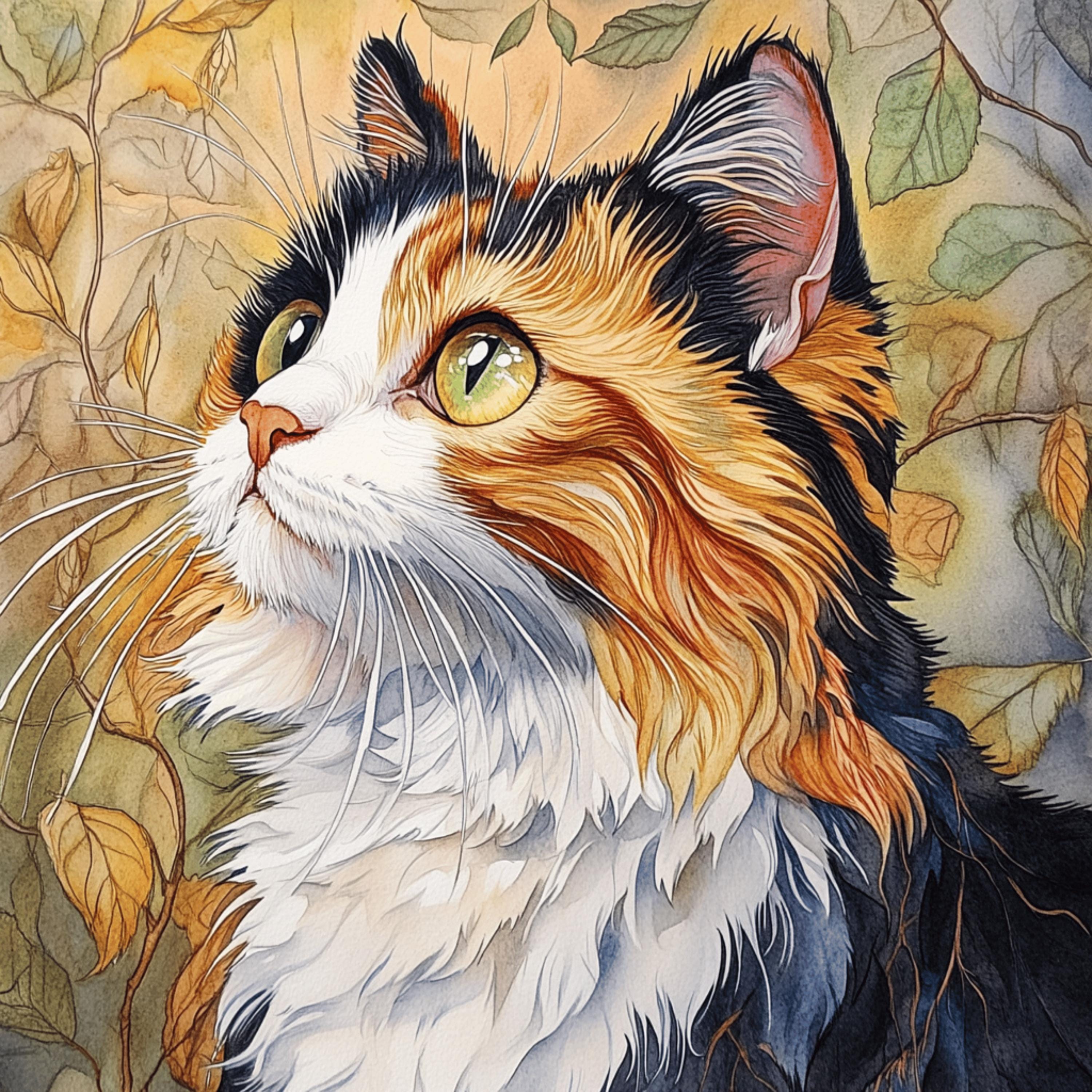 TRITXIY Regalo per gli amanti dei gatti Calico, poster annuale