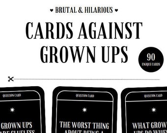 Carte contro gli adulti - gioco di carte divertente, Carte contro i genitori, umorismo da bagno, gioco per feste in famiglia, gioco multigenerazionale