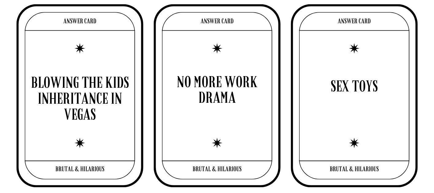 Cards Against Retirement - Dark Humour Humor Game (digital Download) - Etsy  Denmark