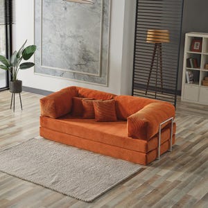 Sofá modular de lujo de tela Teddy, sofá seccional plegable a medida para sala de estar moderna.