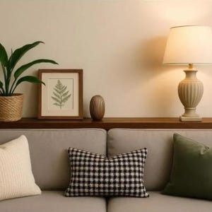 Tavolino da divano in legno massello, consolle sottile per l'ingresso, mensola rustica stretta per il corridoio.