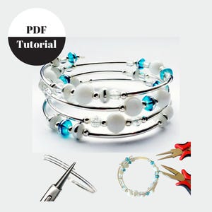 Memory Wire Armband PDF Tutorial, Schmuckherstellung Muster (Digitaler Download), Schmuck Anleitung für Anfänger, DIY Armband