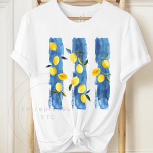 Brushstroke Lemons PNG Design | Trendy Lemon Shirt Sublimation | Yellow Citrus Paint Brush Artwork | Digital Download Sweater Shirts POD DTF