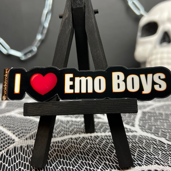I <3 Emo Boys / I <3 Emo Girls Sticker | Customizable Sticker Options