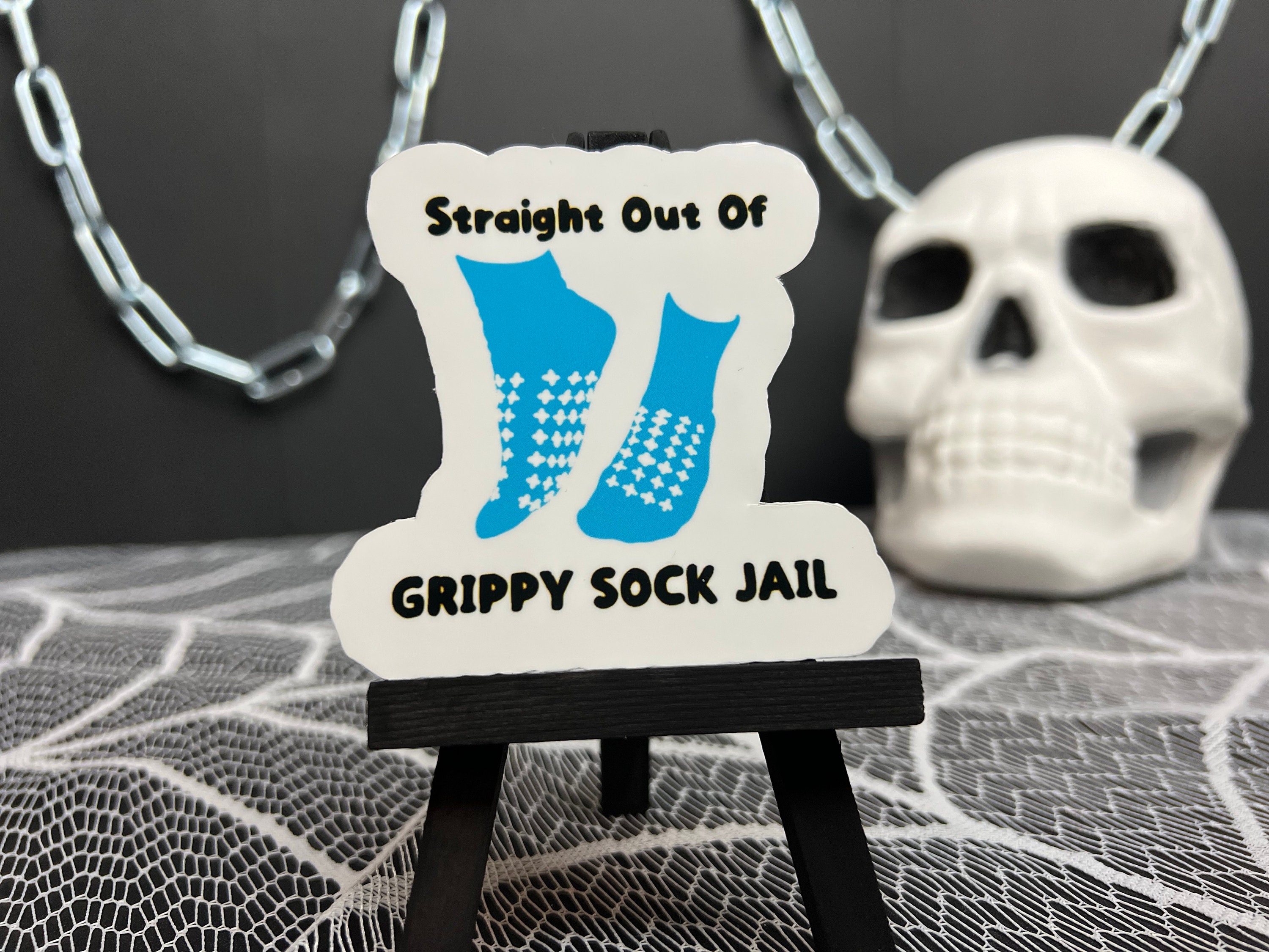 Grippy Sock Jail // Mental Health Awareness// Customizable Options