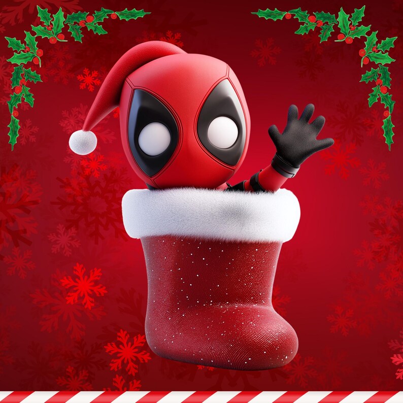 Deadpool Christmas PNG Bundle | Holiday Clipart (digital Download) - Etsy