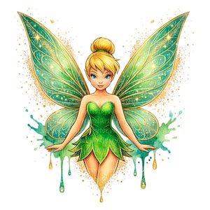 Tinkerbell PNG | Tinker Bell Clipart | Disney Fairy PNG | Pixie Dust Sublimation | Fairy Shirt Design | Digital Download | Commercial Use