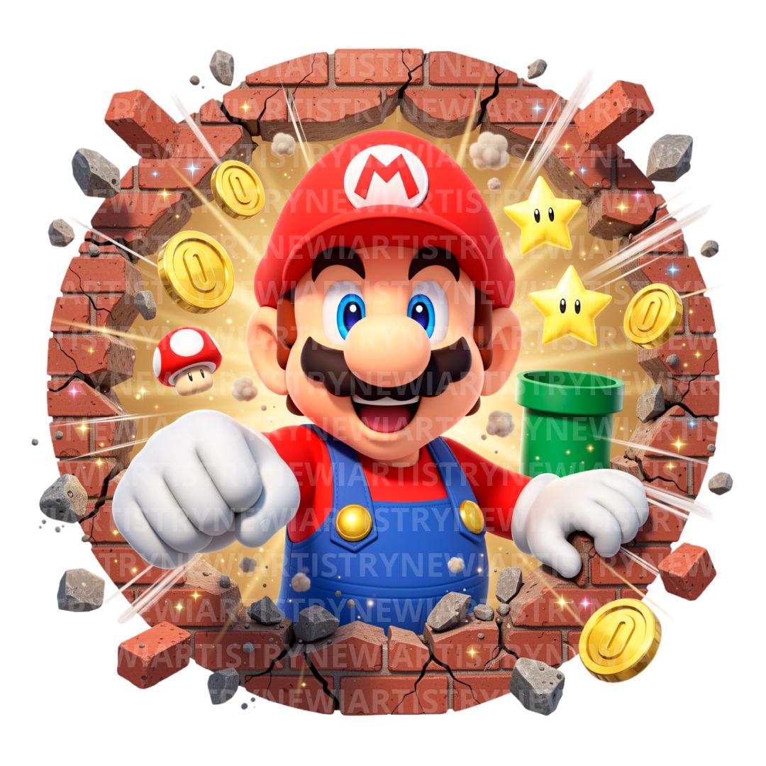 Super mario brick png - Etsy 日本