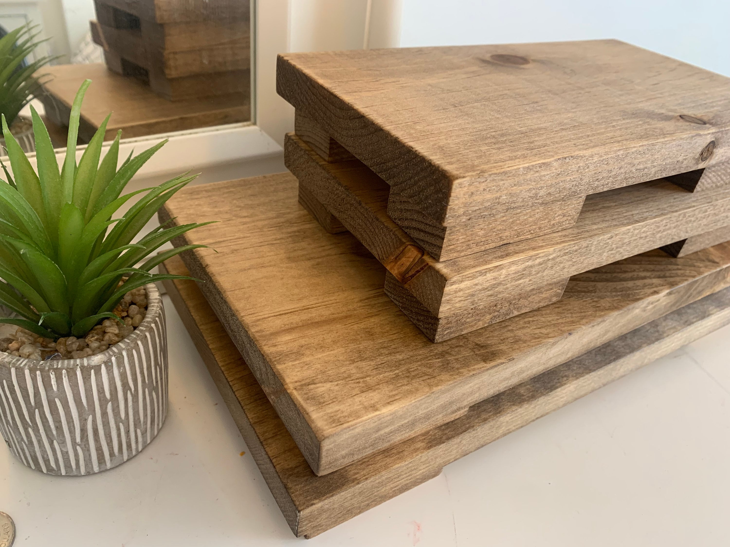 Wood Pedestal Riser Wood Riser Wood Decor Farmhouse Decor - Etsy