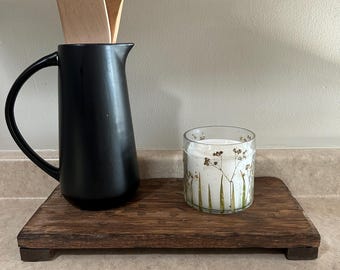 Handmade Distressed Wood Riser: timeless wood Display Stand