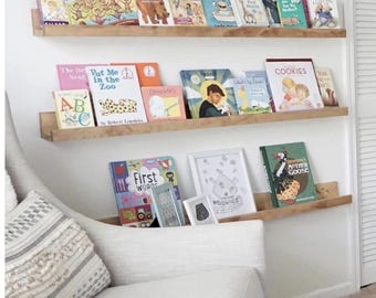 Kids Book Ledge Shelf | Nursery Wall Storage Decor