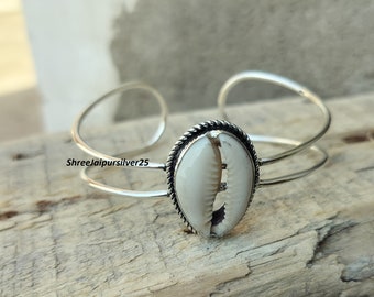 new Cowrie Shell Bangle, Cowrie shell bracelet, adjustable handmade bracelet, boho bracelet, Handmade Bangle ,Christmas Day Gift Bangle,