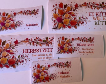 Herbst Deko Glas SonderSticker