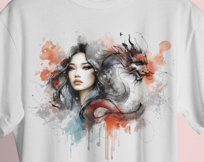 DRAGON WOMAN DTF or STICKER - different sizes please select