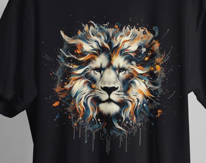 Cool colorful lion - DTF or MEGA STICKER - different sizes please select