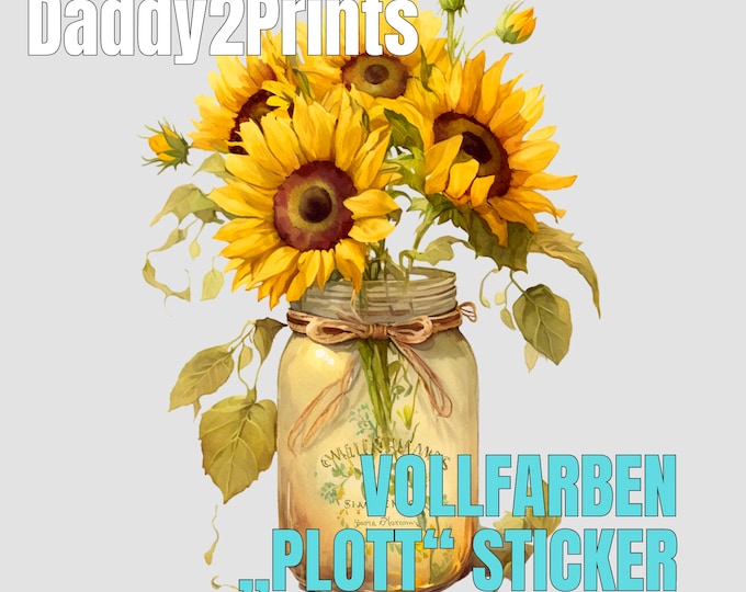 Country Sunflower - MEGA STICKER please select different sizes