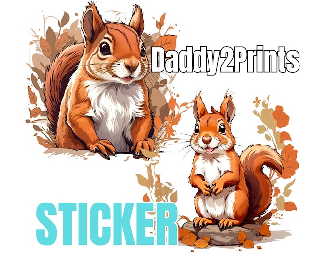FAMILY squirrels - MEGA stickers - 2 different motifs