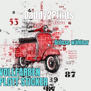 Scooter Traum Roller Traum - MEGA STICKER  - verschiedene Grössen bitte auswählen