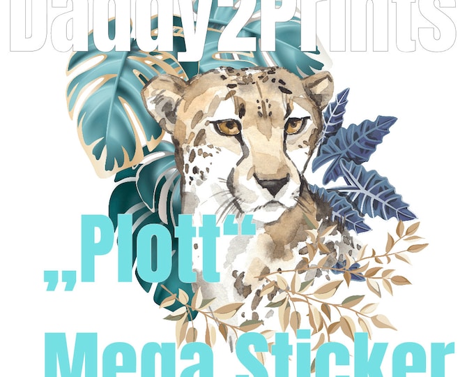 Cheetah MEGA STICKER - please select different sizes