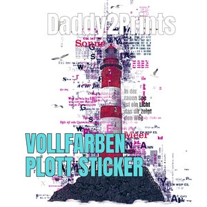 Leuchtturm-Traum   MEGA STICKER  - verschiedene Grössen bitte auswählen