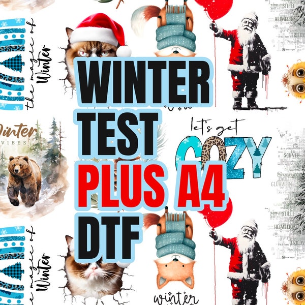 WINTER Testpaket DTF PLUS A4 nach Wahl