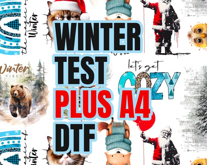 WINTER test package DTF PLUS A4 of your choice