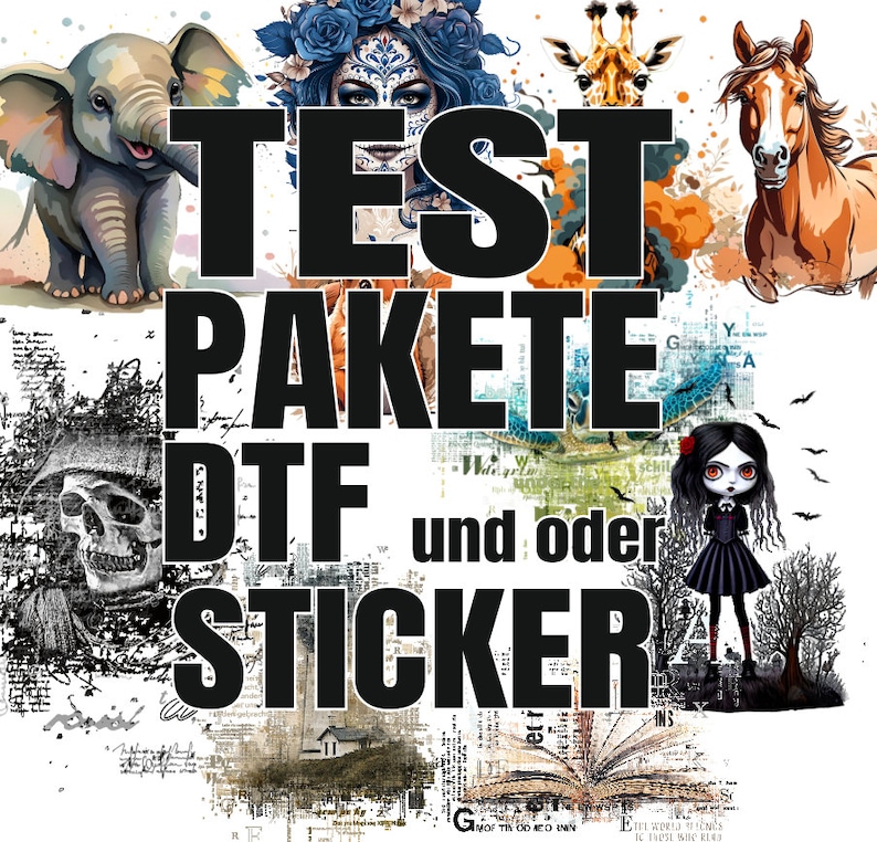 Testpaket DTF und oder Sticker verschiedene Pakete bitte aussuchen Bild 1