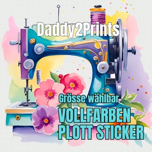 Nähmaschine - MEGA STICKER  - verschiedene Grössen bitte auswählen