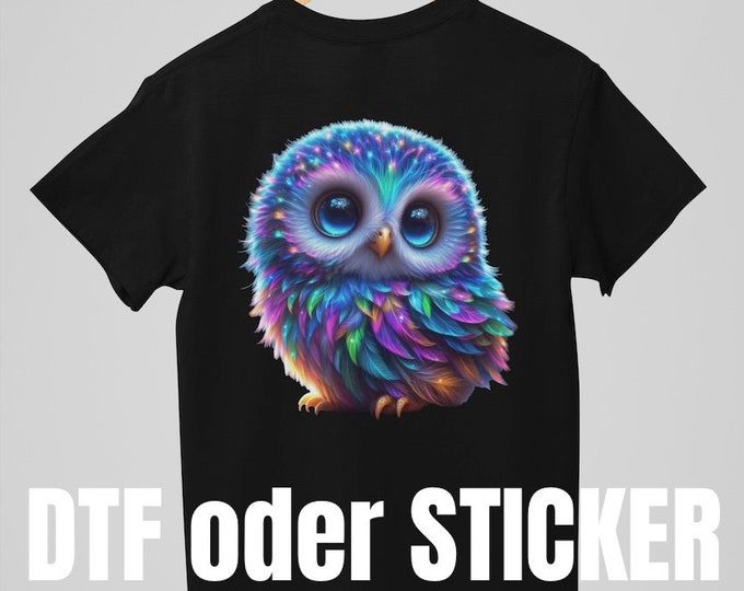 Leuchti Owl - DTF or MEGA STICKER - please select different sizes