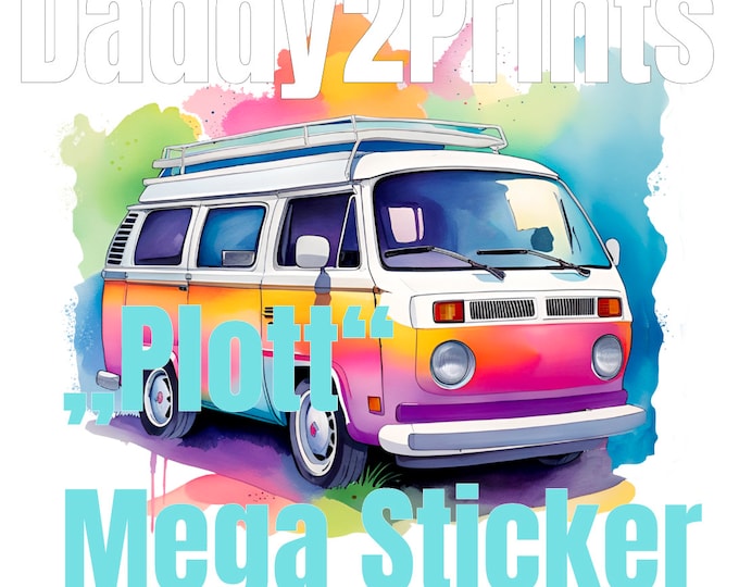 Camper Bus MEGA STICKER - please select different sizes