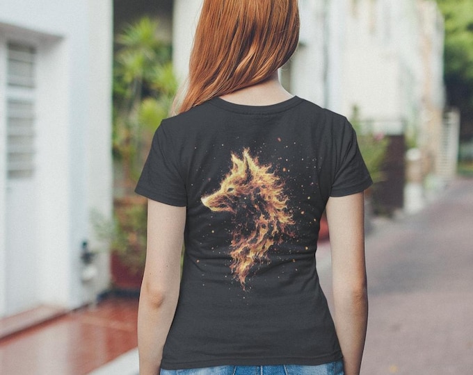 FIRE FOX especially for black! DTF or STICKER - please select different sizes