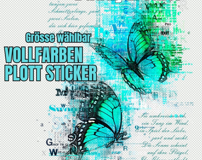 Dream butterflies - MEGA STICKER - please select different sizes