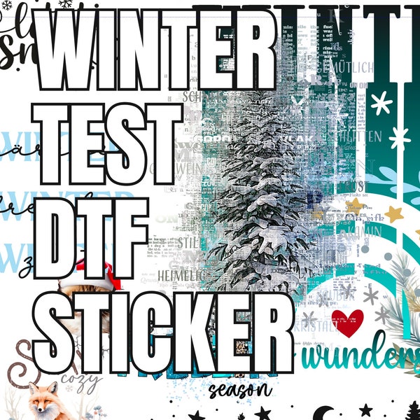 WINTER Testpaket DTF und oder Sticker verschiedene Pakete bitte aussuchen