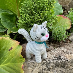 Crochet Pattern Little Kitty, Amigurumi Grey Kitten In English, Super Soft Cat Toy Gift for Baby