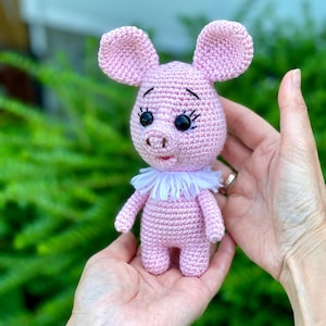 Crochet Pattern Pig Pinky, Amigurumi Tutorial Piglet In English, Piggy Toy Crochet Pattern PDF, Christmas Gift Little Pig.