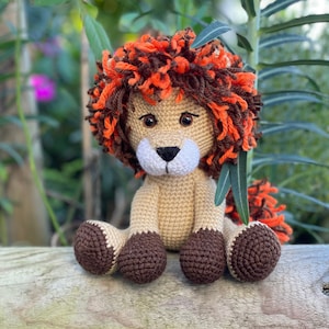 Häkelanleitung Löwe, Amigurumi Anleitung Löwe Auf Englisch, Löwe Spielzeug Häkelanleitung PDF, Weihnachtsgeschenk Baby Löwenjunges