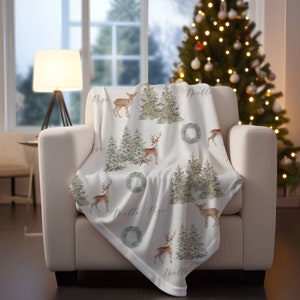 Holiday swaddle baby blanket baby shower gift personalized newborn christmas