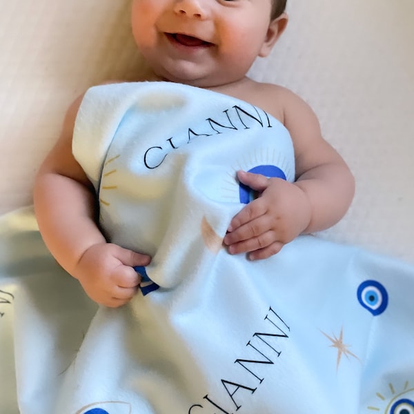 Evil Eye Swaddle Set, Evil Eye Baby Blanket, Personalized Egyptian Evil Eye Baby Blanket, Evil Eye Nursery Theme,Evil Eye Newborn Gift