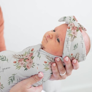 Dusty Pink Floral Swaddle Decke, Newborn Swaddle, Floral Swaddle, Neugeborenen Foto Prop, Baby Floral Swaddle, aquarell floral
