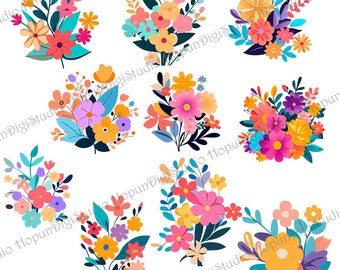 Flower Clipart, Flower PNG, Craft Flower Bunches, Bunch of flower Clipart, Flower Bunch, Beautiful Flower Clipart, Craft Flower