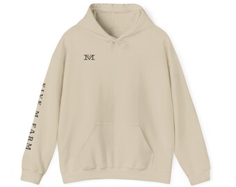 FiveMFarm Hooded Sweatshirt, black font