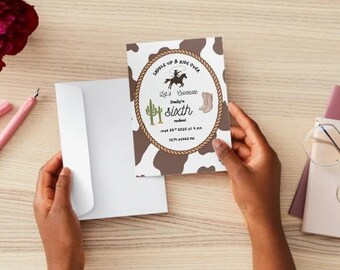 Cowgirl Birthday Invitation Template